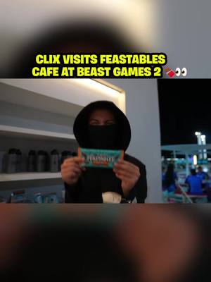 Sneaking into Feastsbles cafe 😂 @Feastables @Beast Games #fyp #clix #mrbeast #beastgames #feastables 