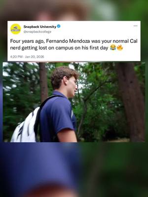 How can anyone dislike Fernando Mendoza?? 😂🔥 Fernando Mendoza’s time at California spanned from 2022 to 2024, a transitional chapter in his college football career before his blockbuster transfer to Indiana. Mendoza initially committed to Cal in early 2022 as a highly regarded three-star prospect. He redshirted his true freshman year in 2022. In 2023, he emerged as the starter midway through the season. He appeared in 9 games (starting 8), completing 153 of 243 passes (63.0%) for 1,708 yards, 14 touchdowns, and 10 interceptions. His breakout came in 2024, when he won the full-time starting job outright. Playing in 11 games (all starts), he completed 265 of 386 passes (68.7%) for 3,004 yards, 16 touchdowns, and just 6 interceptions. This made him one of only a handful of Cal quarterbacks to eclipse 3,000 passing yards in a single season (the ninth such performance in program history). He earned multiple ACC Quarterback of the Week honors (including three times that year) for standout performances! #cfb #college #football #fyp #explore 