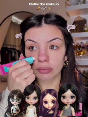 the finished look 😍🤯 in loveee  #makeup #blythedoll #blythedollmakeup #makeuptutorial #makeuptransformation @Benefit Cosmetics @rhode skin @SAINT LAURENT @Gisou 