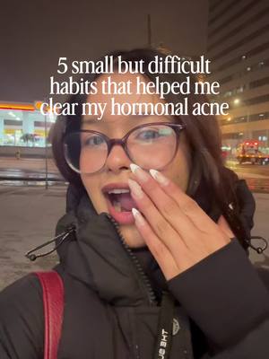 Clearing my hormonal acne wasn't about a miracle product — it was about doing a few annoyingly small things consistently (the kind no one romanticizes). Here are 5 small but genuinely difficult habits that changed my skin Eating before caffeine 1. I stopped letting coffee spike my cortisol first thing in the morning. My hormones noticed before my skin did. 2 Sticking to the same routine even when my skin "looked better" The urge to experiment was strong. Discipline was stronger. 3. Not touching my face when I was anxious Turns out stress + hands-on-face = breakout combo meal. 4. Letting breakouts exist without attacking them No panic spot-treating, no 5 actives layered out of fear. Just patience (rude, but effective). 5. Sleeping on time more often than I scrolled Beauty sleep is real. Revenge bedtime procrastination was my acne's best friend.