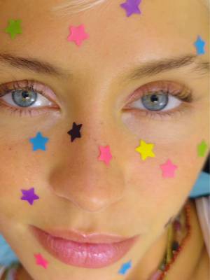 TINY STAR IS HERE ft. iris law ⭐ new mini pimple patches in 6 fun colors for mixing, matching, n feeling a lil cuter ✨✨✨ tiny stars are 30% smaller than hydro-stars, but made w the same hydrocolloid formula to help shrink spots + protect skin 🎨 secure urs at starface world !