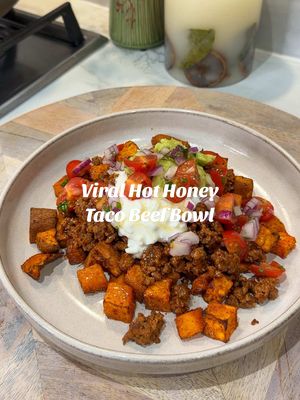 Viral Hot Honey Taco Beef Bowls  10/10  #hothoneybeef #fyp #EasyRecipes #healthydinner 