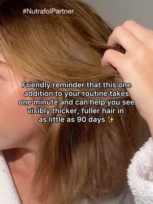 One minute a day can make a difference. 💧✨ Consistency is the not-so-secret secret to healthier-looking hair—and Nutrafol Hair Serum is designed to support your scalp and strands as part of your daily routine. 🌿 Easy to apply and lightweight  🌿 Helps nourish the scalp + strands  🌿 Designed to layer seamlessly into your routine Because healthy hair starts at the scalp. 🤍