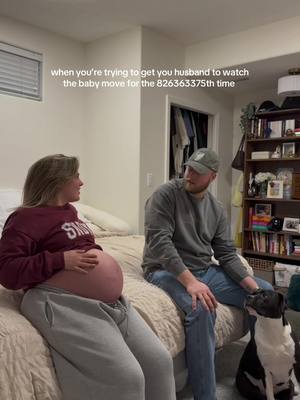 & why does she suddenly stop moving everytime 😅 Love you honeybun ❤️ #pregnancy #pregnancyhumor #marriagehumor #thirdtrimester 