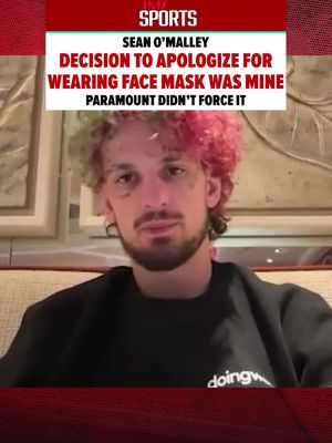 Sean O’Malley sets the record straight, telling TMZ Sports’ @michaeljamesbabcock that Paramount had nothing to do with his apology for wearing a face mask during his face-off with Song Yadong.
