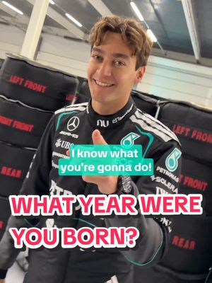 It's alright George, age is just experience 😉🦖
 #WhatYearWereYouBorn #GeorgeRussell #KimiAntonelli #F1 #Mercedes 