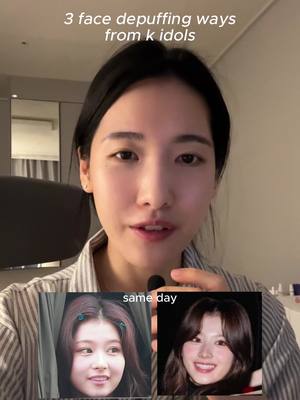 no ad idol face depuffing 🧚🏻 #koreanskincare #depuff #idolface #skintok #depuffing 