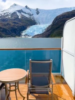 Some views stop you in your tracks. This is one of them. ❄️ Book your balcony and let Patagonia do the rest. 📍Patagonia, Chile | Sapphire Princess 📽️ @stat_traveler
