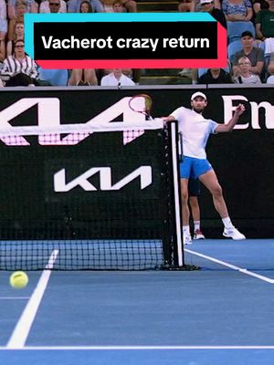 One of the craziest returns of all time 😲 #AusOpen #Vacherot @Wide World of Sports @ESPN @TNT Sports @WOWOW tennis 