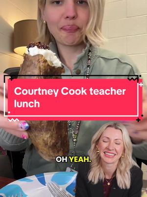 @Courtney Cook is the positive food creator we all need right now. #courtneycook #teacherlunch #cottagecheese #bakedpotato 