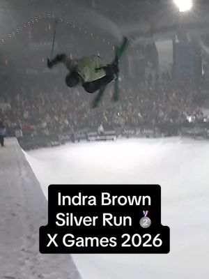 15 year old Indra Brown wins SILVER🥈in @Monster Energy Women’s Ski Superpipe with a 90.00⛷️ #XGames #XGamesAspen 