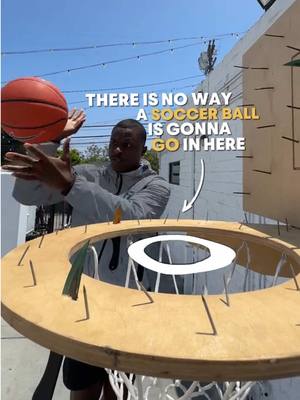 Shooting practice UPGRADED!! ⚽️➡️🏀 @Red Bull #LethalShooter #NBA #Soccer #Redbull