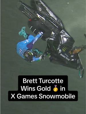 @Brett Turcotte wins GOLD 🥇 in Snowmobile Freestyle! His double grab flip was the hardest trick of the contest and perfectly done. #XGames #XGamesAspen 