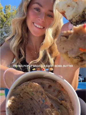@Brett Chody really did her big one with this. Dessert bowl butter from @PopUpBagels is everything #popupbagel #eatwithme #delraybeach 