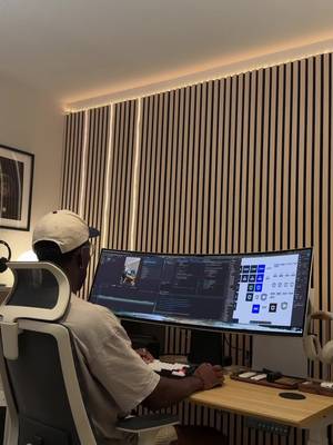 This 49 inch Ultra Wide Monitor has my productivity through the roof #ultrawidemonitor #monitorsetup #productivitymonitor #productivity 