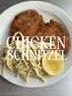 Don’t panic, keep your schnitz together this Sunday and make a perfect chicken Schnitzel!! #homecooking #Recipe #chef 