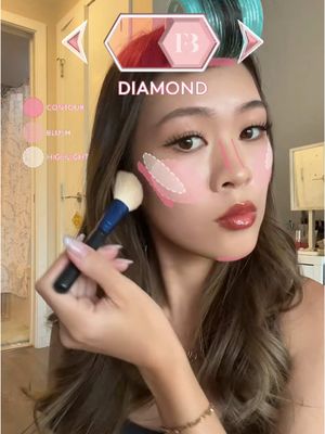 Trying diamond face shape this time #diamondfaceshape #faceshapefilter #faceshapemakeup #blushplacement #makeuphacks 