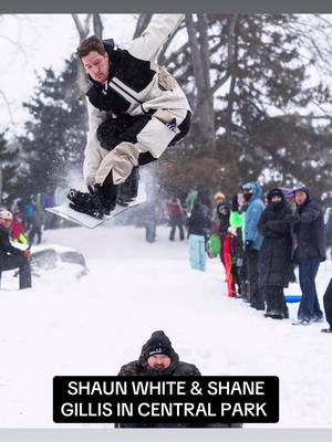 Shaun White and Shane Gillis in Central Park during the NYC snow storm.  #nycsnowstorm 