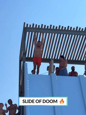 epic ride w/ @jucrewsade 🔥 #waterpark #warmweather #waterslide #acrobatics