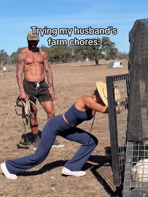 That was a fun swap🤠 #farmlife #couples #husbandandwife #farmchores