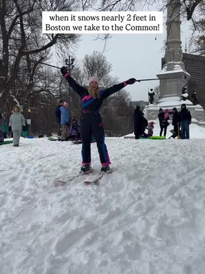 There’s still time to get out here and ski the Boston Common too! #makebostonhome #thingstodoinboston #bostonwinter