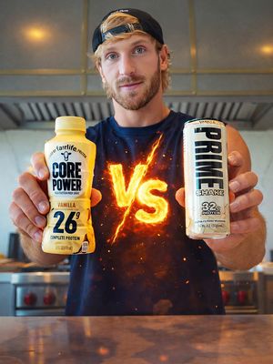Protein, done better. ✅ 32g of protein  ✅ 3g of sugar ✅ 160 calories ✅ no carrageenan ✅ 0.5g fat  All statements are comparing the products depicted in the video.