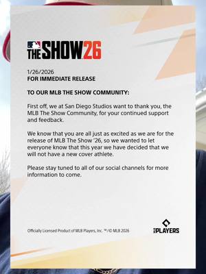 NO ‘NEW’ cover athlete for #MLBTheShow26 this year !!@Talkin’ Baseball 