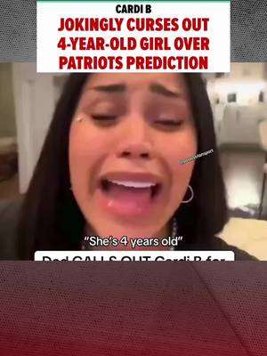 Cardi B has found herself in controversy over her reaction to a 4-year-old girl picking the Denver Broncos to beat the New England Patriots. 🫣