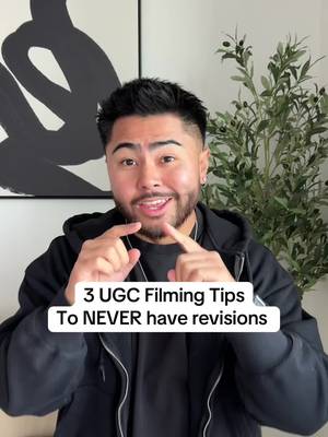 3 UGC Filming tips to NEVER get revision requests again! Save this video to help you later! 1. WIPE THE DAMN LENS. It seems obvious but wipe it before you film everytime. 2. TAKE A STEP BACK. position the camera or yourself further back in the frame so you have more room to play with when editing. You can always zoom in but you can’t zoom out once it’s filmed. 3. PAUSE AND FREEZE. If you’re reading a script line by line, pause after each line and freeze in place. A lot of people tend to look back to their script right as they finish the last line and it can show in the final edit. A simple 1 second pause will help a lot and make it smoother Hope this helps and follow along for more UGC Tips! #ugc #ugccreator ##ugcadvice #ugctips ugcexample