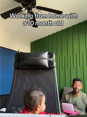 Best coworker of all time! 🥹 #sahd #wfh #workingmom #girldad #workfromhome  