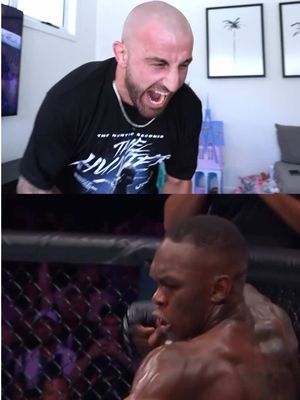 Volk was HYPE!!! 😤 #alexandervolkanovski #israeladesanya #UFC 