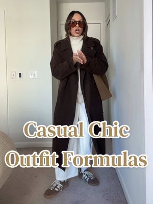 Some casual chic outfit formulas you can use to elevate your everyday outfits! #elevatedoutfits #styleupgrade #fashionupdate #outfitformula 