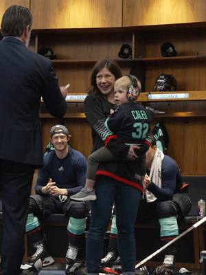 Caleb meant BUSINESS 👏 #seakraken #makeawish #hockeyfightscancer #strongertogether #startinglineup 