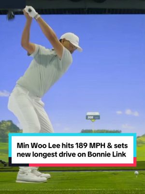 Longest drive ever at Bonnie Link 😮‍💨 @Min Woo Lee 📺: @ESPN #TGL #golf #minwoolee 