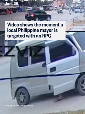 The mayor of a town in the #Philippines escaped unharmed after his armored vehicle was struck by a rocket-propelled grenade during an ambush.