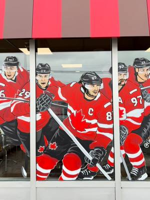 Getting ready to cheer on Team Canada ❤️🇨🇦 @teamcanada #WhereItBegins 🎨: lindsayallisonc on IG 📍: 949 Highway 7, Peterborough, Ontario