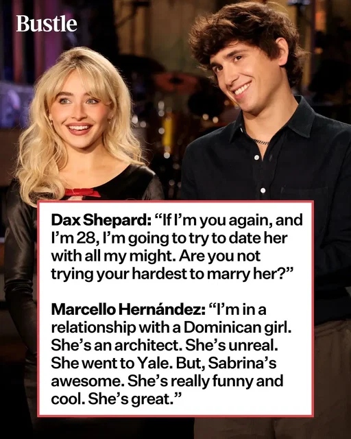 Sorry to the internet: #MarcelloHernández is happily taken. While appearing on Armchair Expert, the #SNL cast member set the record straight on his friendship with #SabrinaCarpenter.⁠