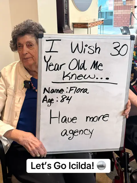 Swipe ⬅️ Our seniors had some thoughts to share with their 30 year old selves 🫶 Love this response from Flora!