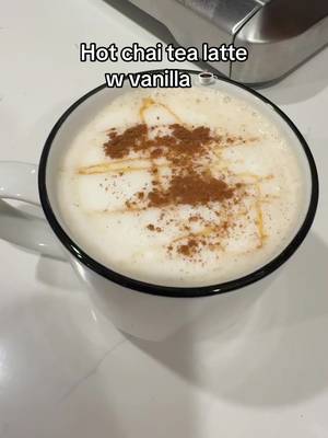BRB… Sipping on a hot and mouthwatering TAZO Classic Chai Latte with my favorite milk, a touch of vanilla, caramel drizzle and all the foam 🫖✨  Thanks for the inspo @Gisselle 🌹 