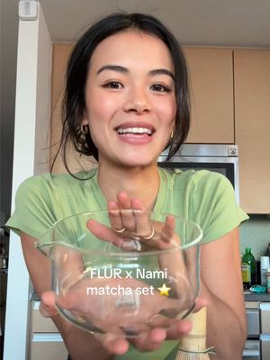 the @FLUR Coffee x @Nami Matcha clear matcha set is here!! avail now on Flur's website ⭐️