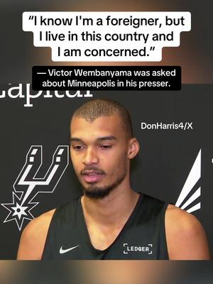 Victor Wembanyama's full comments about the fatal shootings by federal agents in Minneapolis. (via DonHarris4/X)