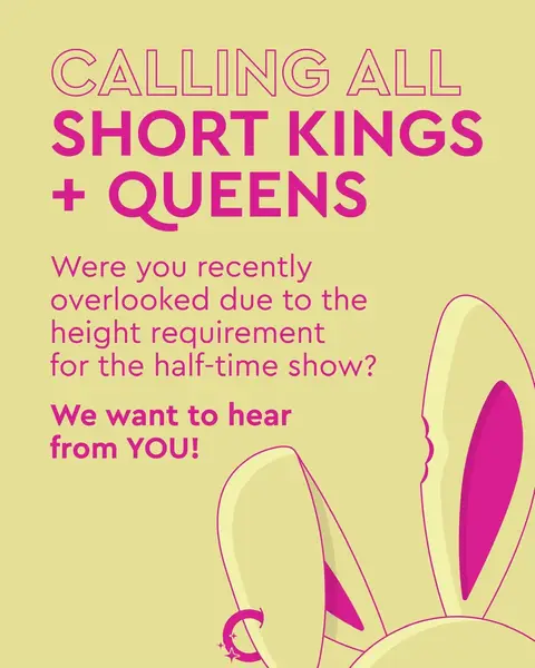 Have you ever been denied a big opportunity due to your height? A date? A roller coaster ride? The upcoming halftime show? 🐰 We want to hear your short stories in the comments⬇️ #byoma #shortking #shortqueen