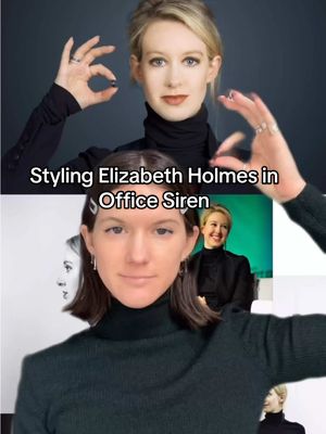 styling Elizabeth Holmes in office siren 