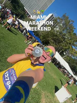 Another half-marathon in the books… fueled by @chiquitabanana, sunshine, and a whole lot of Miami Magic! ✨🍌🏃‍♀️ #WeAreBananasforRunning #ChiquitaBanana #MiamiMarathon  @Clare Caywood 