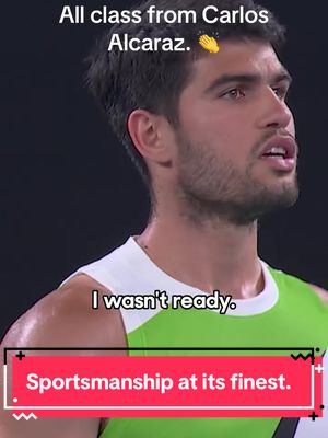 All class from Carlos Alcaraz. #AO26 🎥: @australianopen 