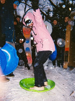 Snow Day 2026 in NYC by Life on Film #nyc #lifeonfilm #givingdisposablecamerastostrangers #sledding