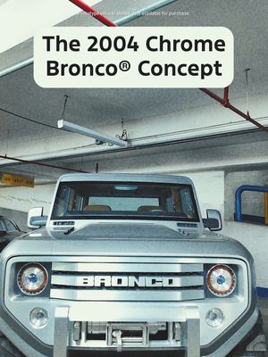 In the early 2000s, Ford was experimenting with reviving classic nameplates. Before the 2021 Bronco®, Ford revived the iconic model as a 2004 Bronco concept. Designers deliberately pulled characteristics from the 1966 first-gen Bronco seen in the headlights and boxy proportions but pulled it into the modern age with a chrome finish. #bronco #vintage