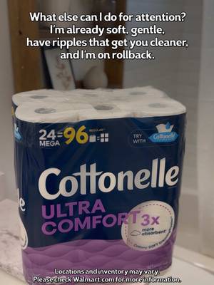 While we have your attention: our 24-roll Mega Pack is on rollback at Walmart, starting as low as $18.87.    Stock up at the link in our bio.   Locations and inventory may vary. Please check Walmart.com for more information.   #CottonelleComeClean #CleaningRipples 