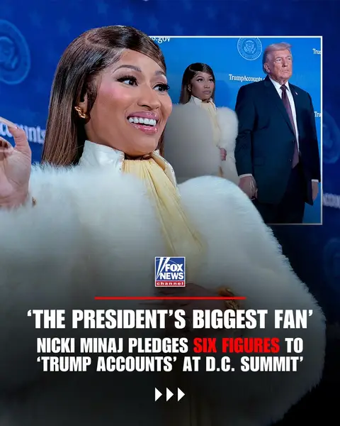 BANK ON IT: Nicki Minaj is putting six figures behind the next generation. The rap icon joined President Trump in DC to launch “Trump Accounts” — a new investment program for kids established under the One Big Beautiful Bill Act.