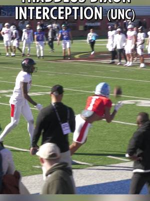 Clean interception from UNC's Thaddeus Dixon at the Senior Bowl #nfl #football #sports #seniorbowl 